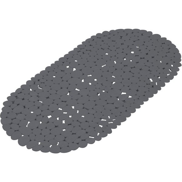 One Home Badematte Steinoptik, mit Saugnäpfen, PVC, abgerundetes Rechteck, rutschhemmender Rücken