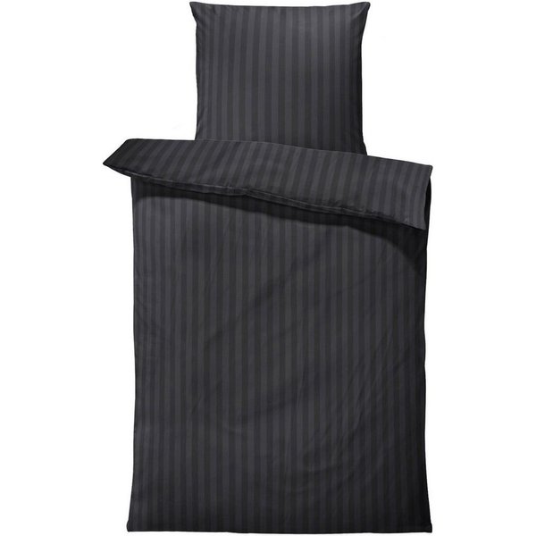 One Home Bettwäsche Damast, Mikrofaser, gestreift und elegant, 2 teilig Übergröße