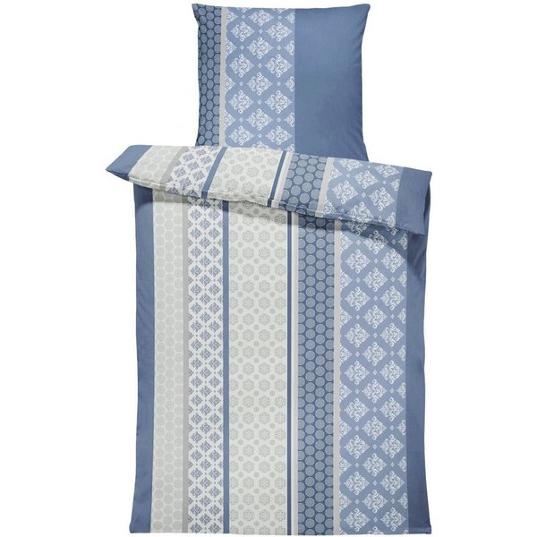 One Home Bettwäsche Ornamente Winter, Biber, 2 teilig, Paisley Retro Design, kuschelig warme weiche Baumwolle Flanell