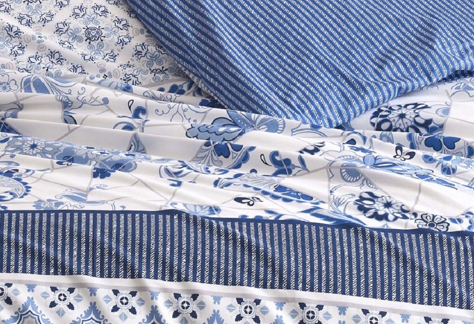 One Home Bettwäsche Retro Paisley, Renforcé, 2 teilig, Baumwolle, Blumen und gestreift, Normalgröße – Bild 2 von 5