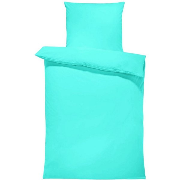 One Home Bettwäsche Unifarben Einfarbig, Renforcé, 2 teilig, Baumwolle mit Reißverschluss, Übergröße