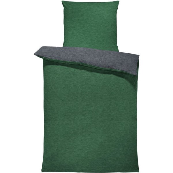 One Home Bettwäsche Wende Melange, Flanell, 2 teilig, meliert, Baumwolle kuschelig warm weich Biber Winter