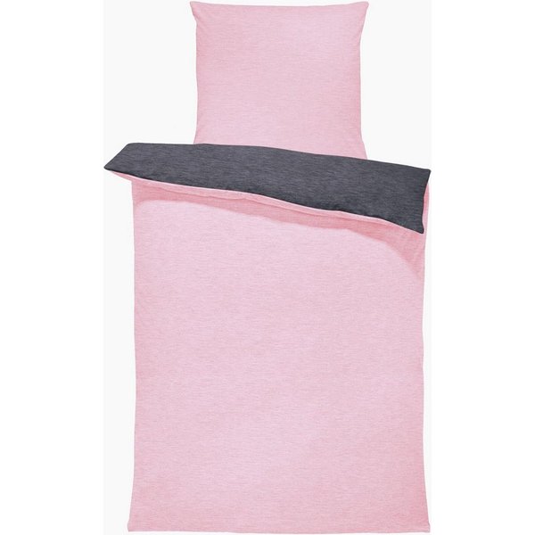 One Home Bettwäsche Wende Melange, Flanell, 2 teilig, meliert, Baumwolle kuschelig warm weich Biber Winter