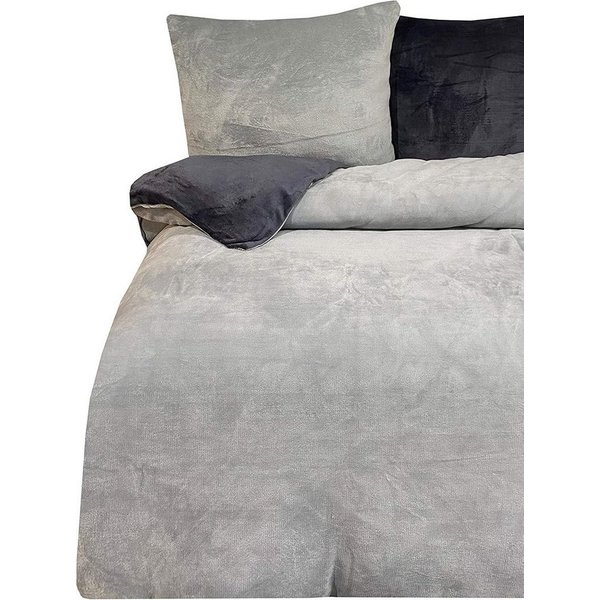 One Home Bettwäsche Winter Cashmere Touch, Fleece, 3 teilig, flauschig warmes Teddy Plüsch, Doppelbett