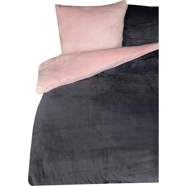 One Home Bettwäsche Winter Cashmere Touch, Fleece, 2 teilig, flauschig warmes Teddy Plüsch, Normalgröße