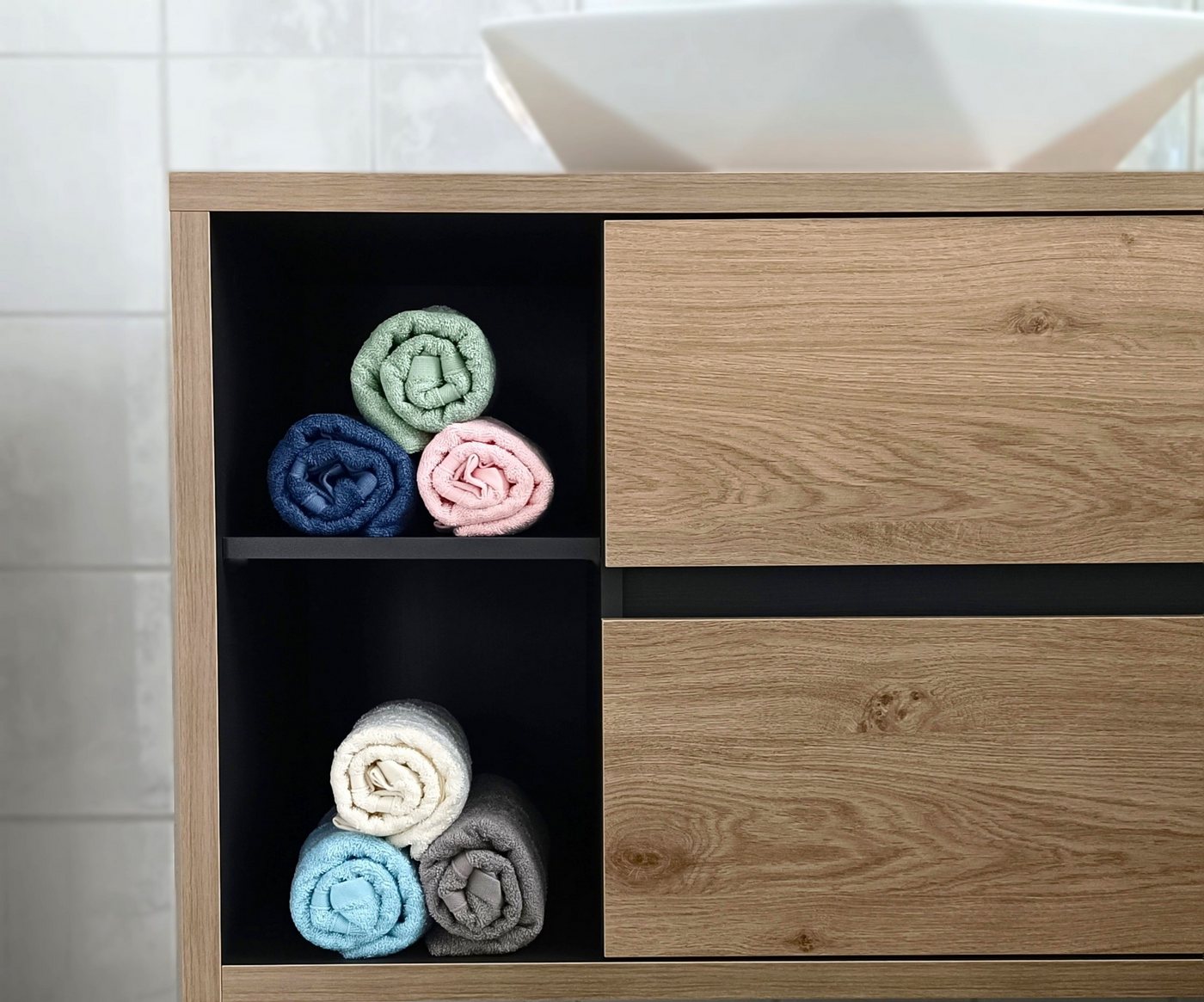 One Home Duschtücher Komfort, Frottee (4-St), extra Saugfähig und Weich – Bild 5 von 5
