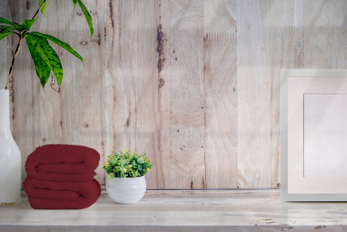 One Home Duschtücher Royal, Frottee (2-St), mit Bordüre, saugfähig – Bild 4 von 5