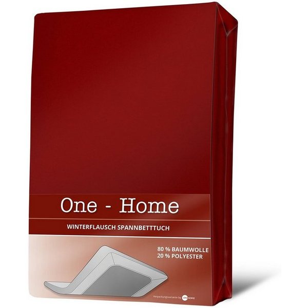 One Home Spannbettlaken Winter, Baumwolle, Gummizug: rundum, (1 Stück), kuschelig warm und flauschig