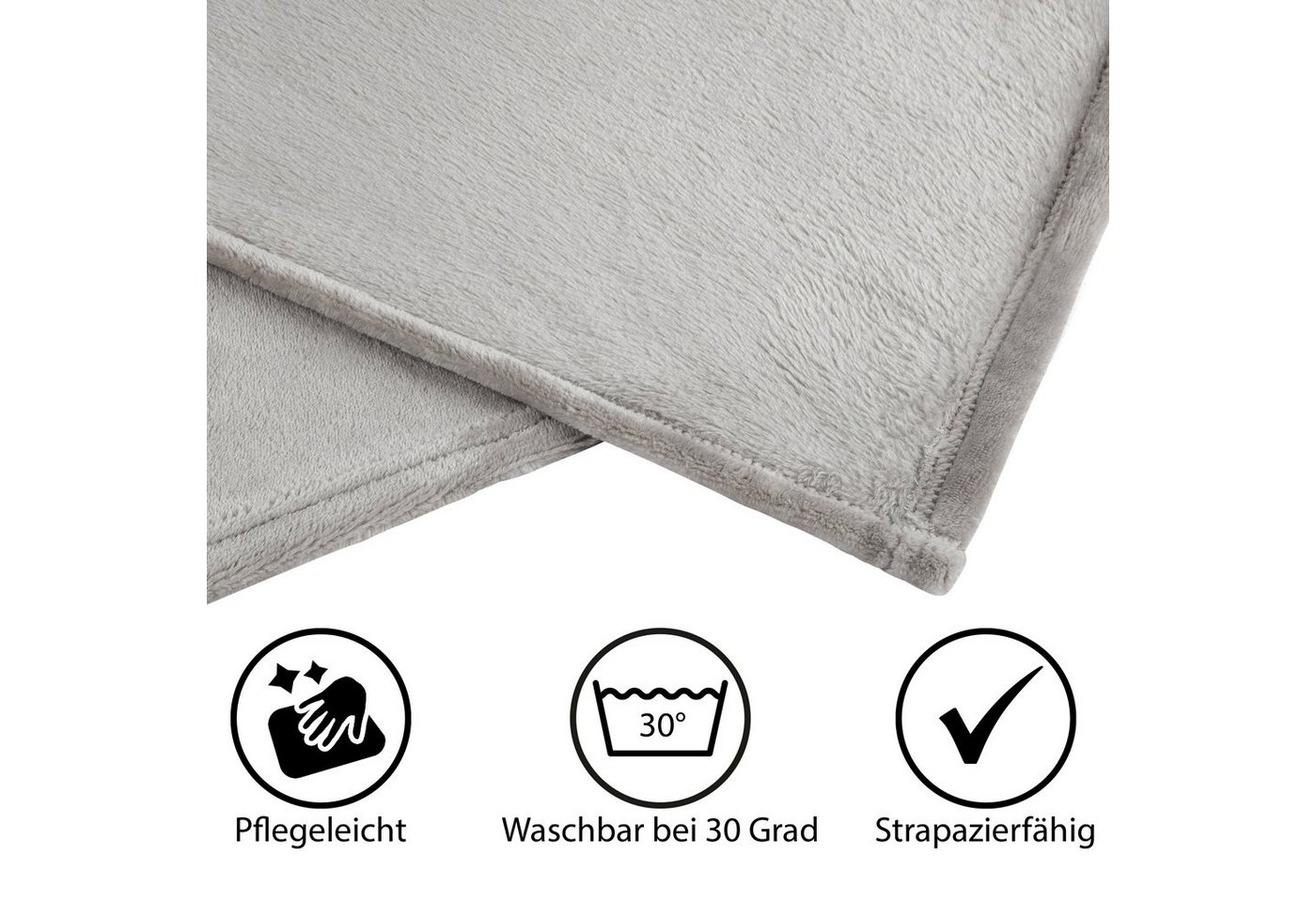 Wohndecke Winter Cashmere Touch, One Home, Kuscheldecke flauschig warm und kuschelig weich – Bild 5 von 5