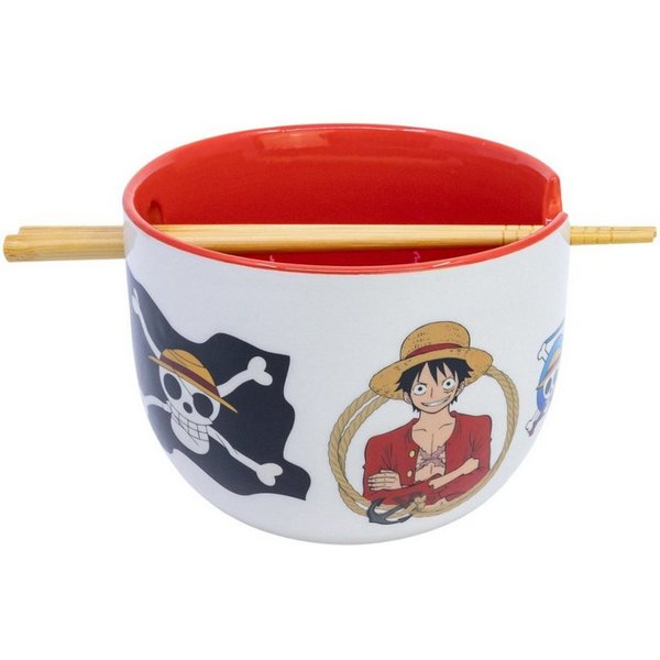 One Piece Schüssel Ramen Schüssel 2515 ml mit Stäbchen Geschenkbox, Keramik