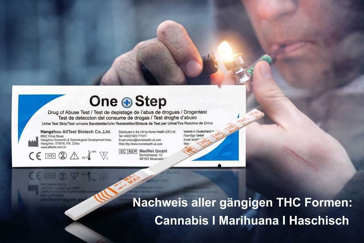 One+Step Drogen-Schnelltest THC - Urintest mit hoher Sensitivität, 10-tlg. – Bild 2 von 5
