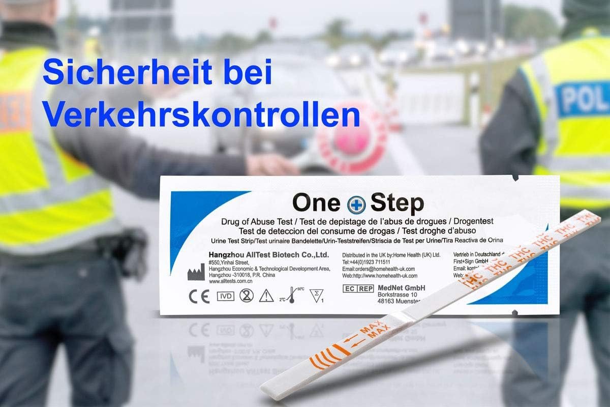 One+Step Drogen-Schnelltest THC - Urintest mit hoher Sensitivität, 10-tlg. – Bild 3 von 5