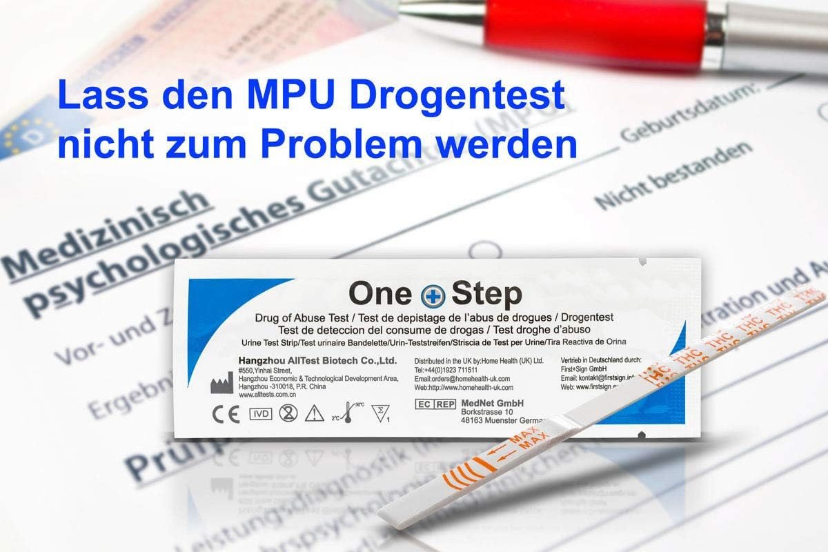 One+Step Drogen-Schnelltest THC - Urintest mit hoher Sensitivität, 10-tlg. – Bild 4 von 5