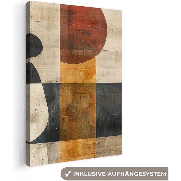 OneMillionCanvasses® Leinwandbild Abstrakt - Kunst - Formen - Modern, Fotodruck (1 St), Leinwand Canvas Wandbild, Wanddekoration 20x30 cm