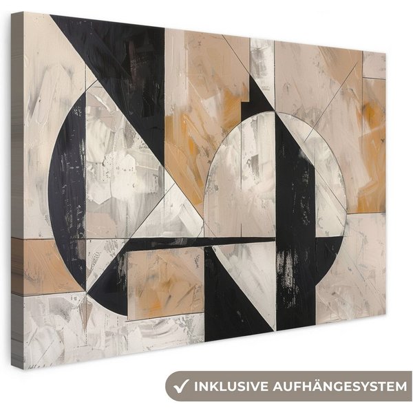 OneMillionCanvasses® Leinwandbild Abstrakt - Modern - Geometrisch - Pastell, Fotodruck (1 St), Leinwand Canvas Wandbild, Wanddekoration 20x30 cm