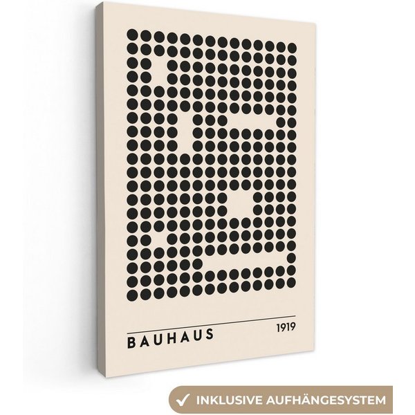 OneMillionCanvasses® Leinwandbild Bauhaus - Retro - Modern - Kunst - Abstrakt, Fotodruck (1 St), Leinwand Canvas Wandbild, Wanddekoration 20x30 cm