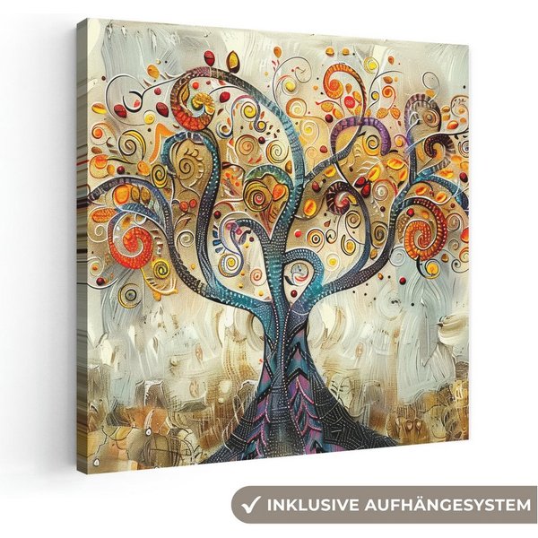 OneMillionCanvasses® Leinwandbild Baum - Kunst - Modern - Natur, Fotodruck (1 St), Leinwand Canvas Wandbild, Wanddekoration 20x30 cm