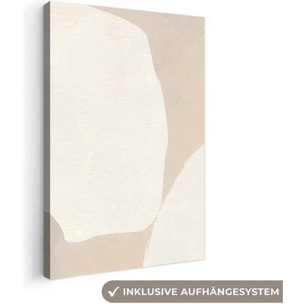 OneMillionCanvasses® Leinwandbild Beige - Abstrakt - Modern, Fotodruck (1 St), Boho Style Deko Wand, Bohemian Wanddeko Bilder, 20x30 cm