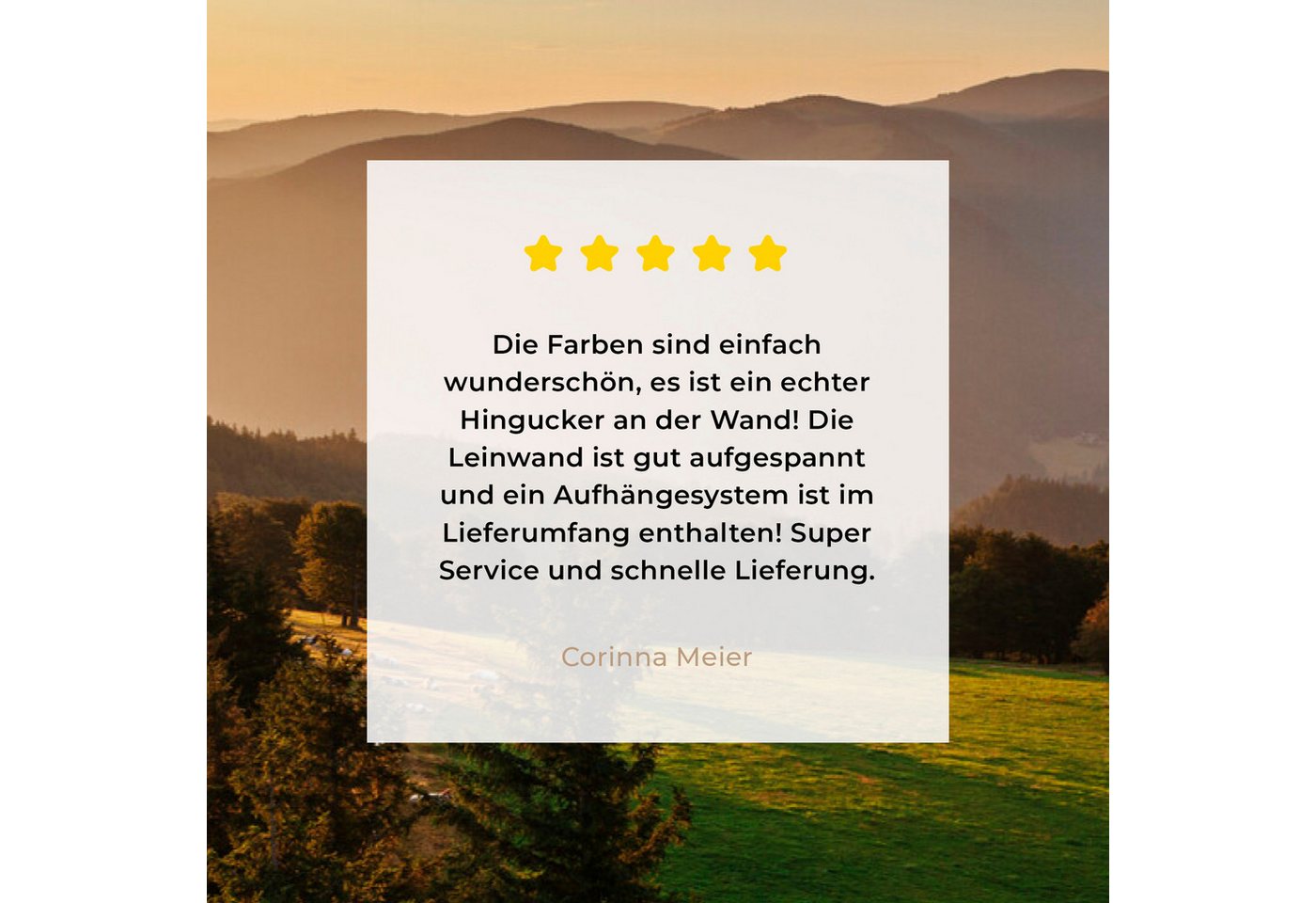 OneMillionCanvasses® Leinwandbild Blick über den dicht bewaldeten Schwarzwald in Deutschland, Fotodruck (1 St), Leinwand Bilder Klein, Wand Dekoration Aesthetic – Bild 5 von 5