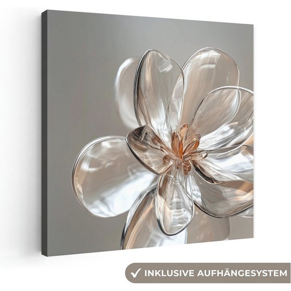 OneMillionCanvasses® Leinwandbild Blume - Gläser - Transluzent, Fotodruck (1 St), Leinwand Canvas Wandbild, Wanddekoration 20x30 cm