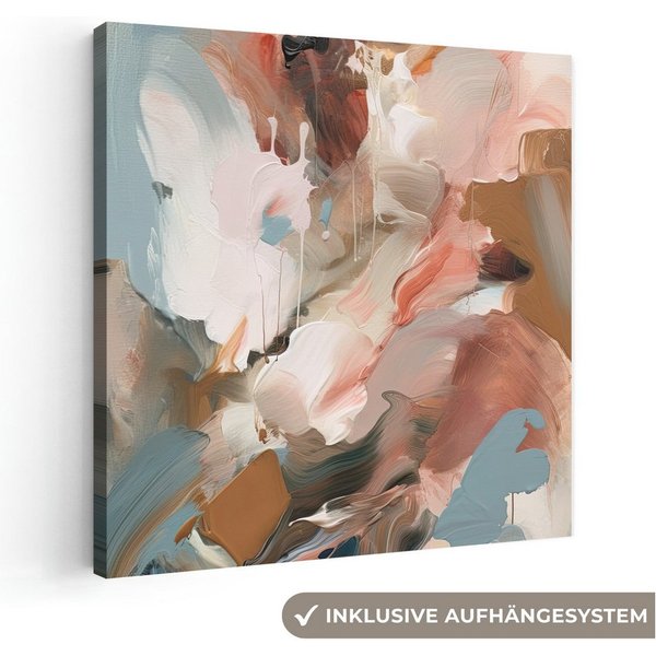 OneMillionCanvasses® Leinwandbild Farbe - Farben - Abstrakt - Kunst, Fotodruck (1 St), Wandbild, Deko Schlafzimmer Wohnzimmer Flur 20x20 cm