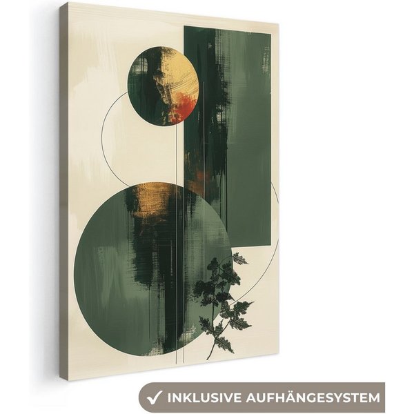 OneMillionCanvasses® Leinwandbild Kunst - Kreise - Modern - Abstrakt, Fotodruck (1 St), Leinwand Canvas Wandbild, Wanddekoration 20x30 cm