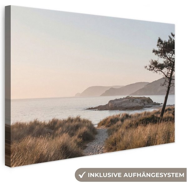 OneMillionCanvasses® Leinwandbild Landschaft - Küste - Dünen, Fotodruck (1 St), Leinwand Canvas Wandbild, Wanddekoration 20x30 cm