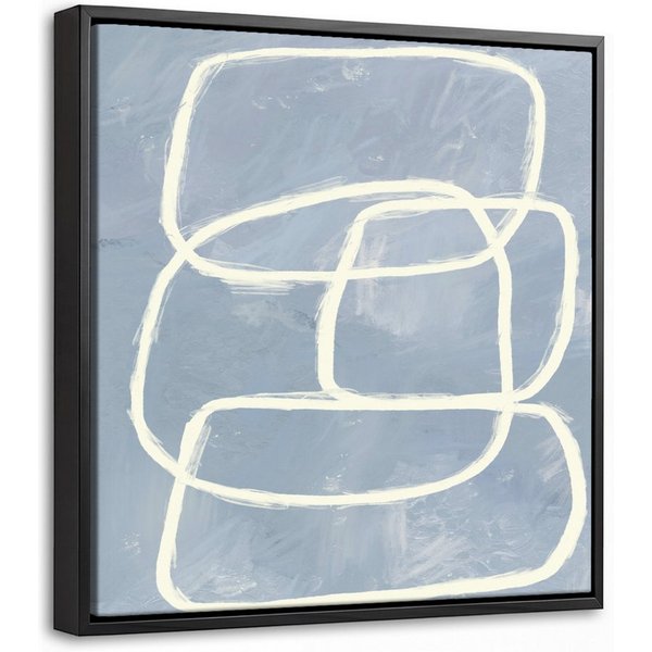 OneMillionCanvasses® Leinwandbild mit Rahmen - Abstrakt - Blau - Kunst, Fotodruck (1 St), Leinwand Bilder Klein, Wand Dekoration Aesthetic 20x20cm