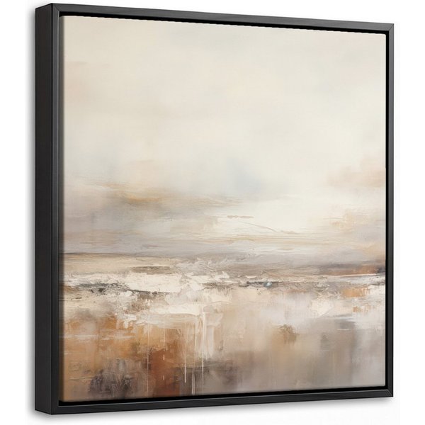 OneMillionCanvasses® Leinwandbild mit Rahmen - Kunst - Industriell - Grau - Braun - Abstrakt, Fotodruck (1 St), Schlafzimmer Deko Aesthetic, Bilder über Bett, 2