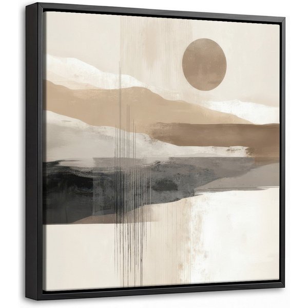 OneMillionCanvasses® Leinwandbild mit Rahmen - Minimalistisch - Landschaft - Dimension, Fotodruck (1 St), Leinwand Bilder Klein, Wand Dekoration Aesthetic 20x20