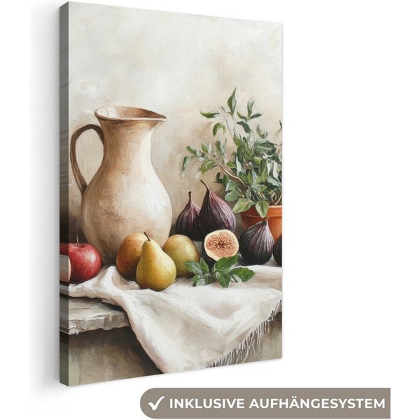 OneMillionCanvasses® Leinwandbild Obst - Kräuter - Ländlich, Fotodruck (1 St), Leinwand Canvas Wandbild, Wanddekoration 20x30 cm