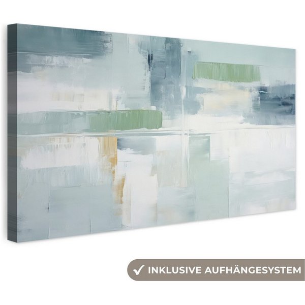 OneMillionCanvasses® Leinwandbild Panorama Farbe - Moderne Kunst - Abstrakt - Grau, Fotodruck (1 St), Wandbild, Deko Schlafzimmer Wohnzimmer Flur 40x20 cm