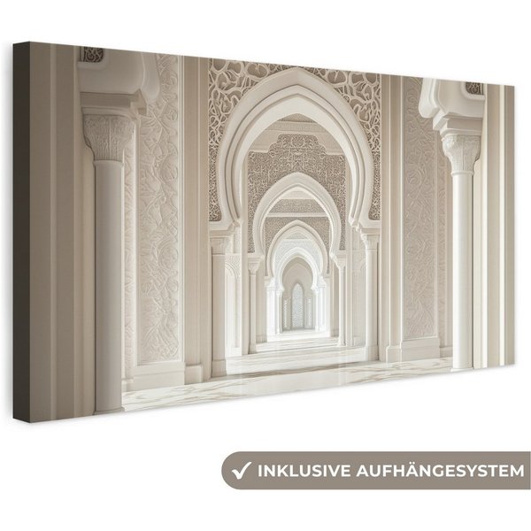 OneMillionCanvasses® Leinwandbild Panorama Moschee - Architektur - Ramadan - Islamisch, Fotodruck (1 St), Wandbild, Deko Schlafzimmer Wohnzimmer Flur 40x20 cm