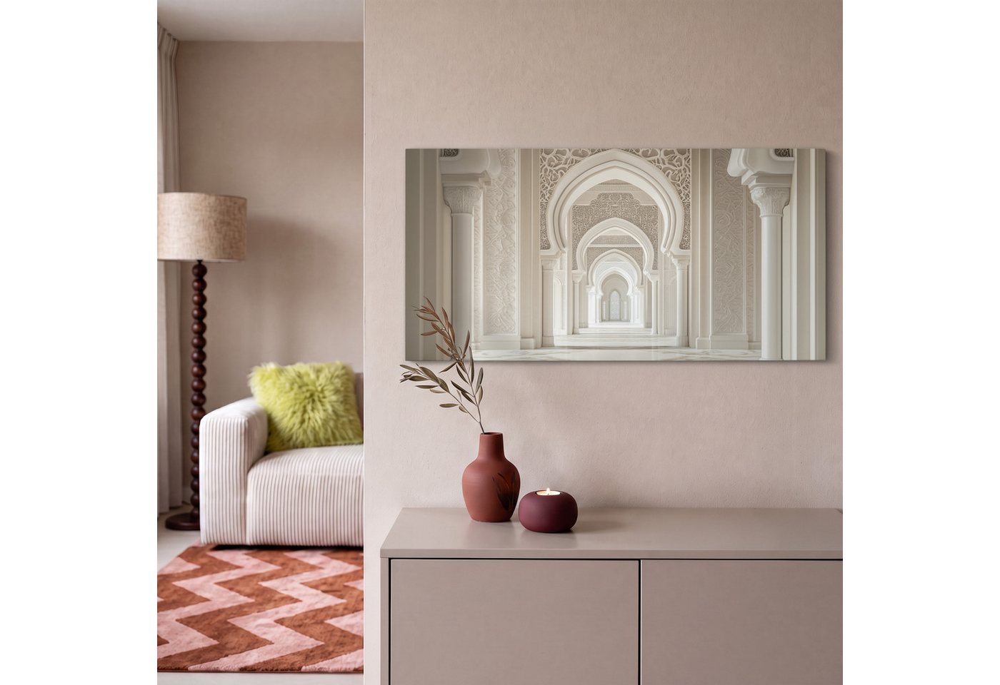 OneMillionCanvasses® Leinwandbild Panorama Moschee - Architektur - Ramadan - Islamisch, Fotodruck (1 St), Wandbild, Deko Schlafzimmer Wohnzimmer Flur 40x20 cm – Bild 2 von 5