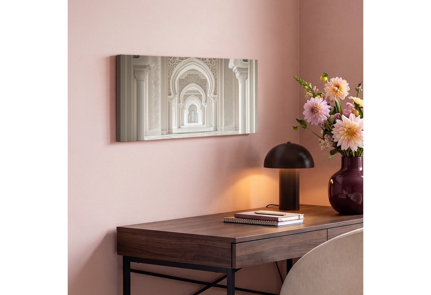 OneMillionCanvasses® Leinwandbild Panorama Moschee - Architektur - Ramadan - Islamisch, Fotodruck (1 St), Wandbild, Deko Schlafzimmer Wohnzimmer Flur 40x20 cm – Bild 4 von 5
