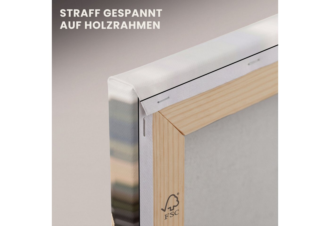 OneMillionCanvasses® Leinwandbild Schafe - Weidelandschaft - Hügel, Fotodruck (1 St), Wandbild, Deko Schlafzimmer Wohnzimmer Flur 20x20 cm – Bild 5 von 5