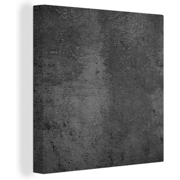 OneMillionCanvasses® Leinwandbild Strukturiert - Beton - Grau - Industriell - Rustikal, Fotodruck (1 St), Wandbild, Deko Schlafzimmer Wohnzimmer Flur 20x20 cm