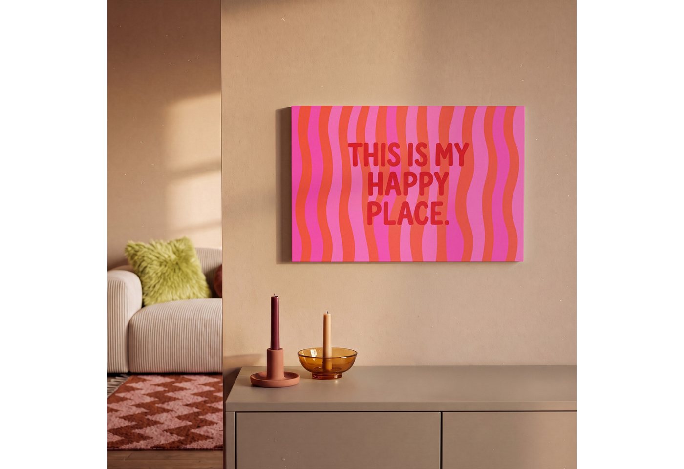OneMillionCanvasses® Leinwandbild Text - Modern - Farbenfroh, Fotodruck (1 St), Leinwand Canvas Wandbild, Wanddekoration 20x30 cm – Bild 2 von 5