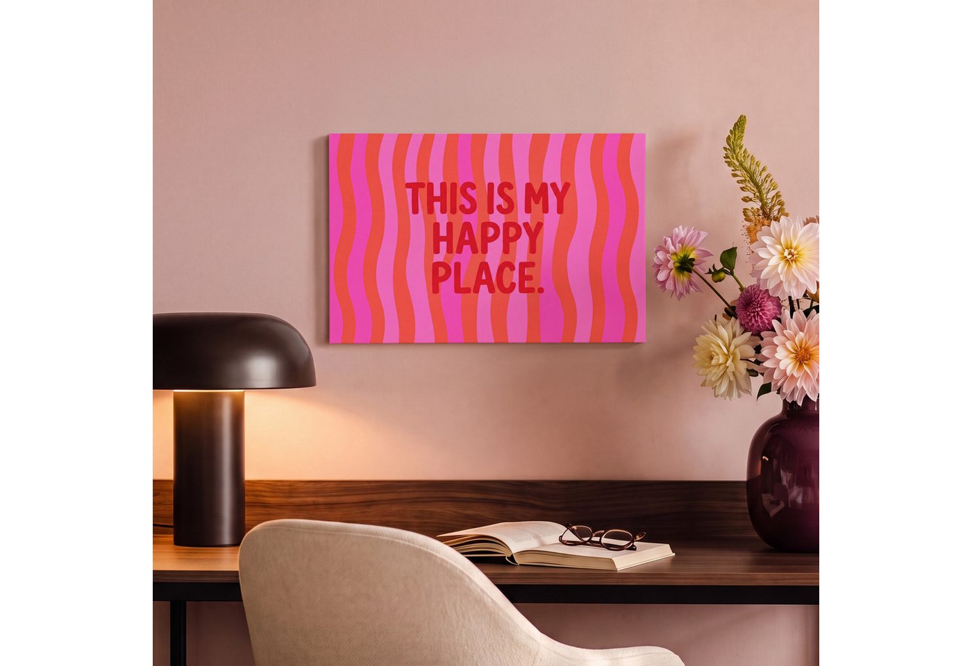 OneMillionCanvasses® Leinwandbild Text - Modern - Farbenfroh, Fotodruck (1 St), Leinwand Canvas Wandbild, Wanddekoration 20x30 cm – Bild 4 von 5