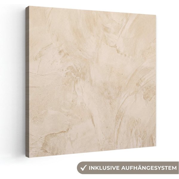OneMillionCanvasses® Leinwandbild Textur – Muster – Abstrakt – Modern – Beige, Fotodruck (1 St), Wandbild, Deko Schlafzimmer Wohnzimmer Flur 20x20 cm