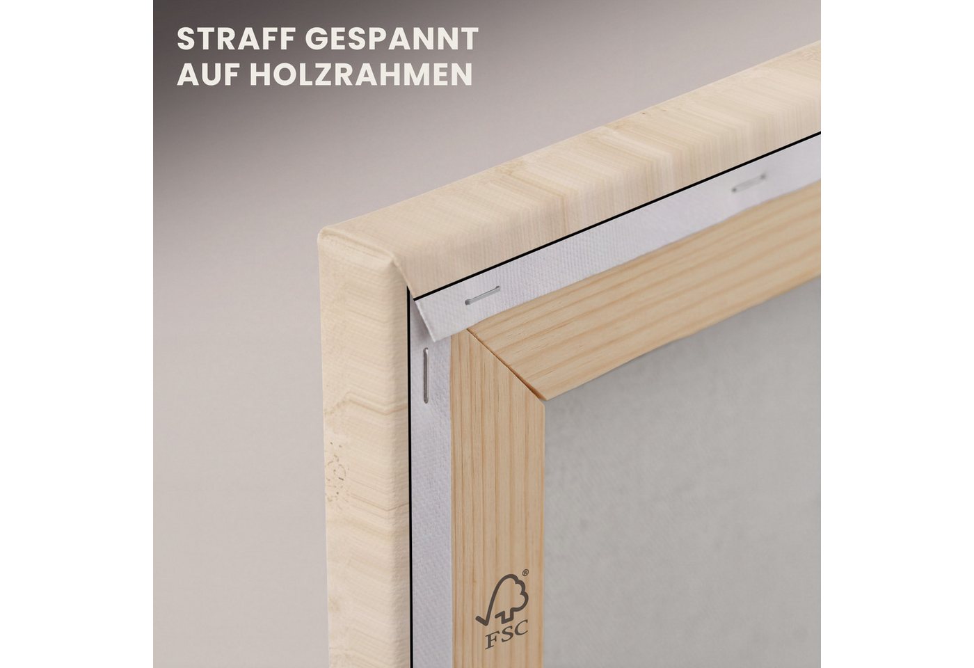 OneMillionCanvasses® Leinwandbild Textur – Muster – Abstrakt – Modern – Beige, Fotodruck (1 St), Wandbild, Deko Schlafzimmer Wohnzimmer Flur 20x20 cm – Bild 5 von 5