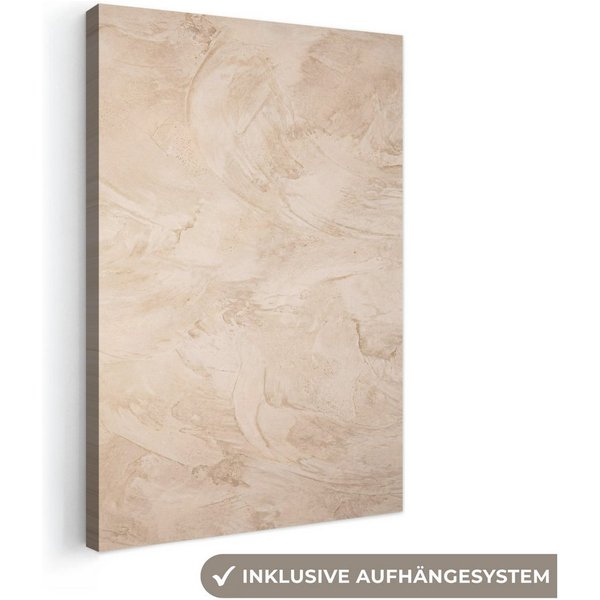OneMillionCanvasses® Leinwandbild Textur – Muster – Abstrakt – Modern – Beige, Fotodruck (1 St), Leinwand Canvas Wandbild, Wanddekoration 20x30 cm