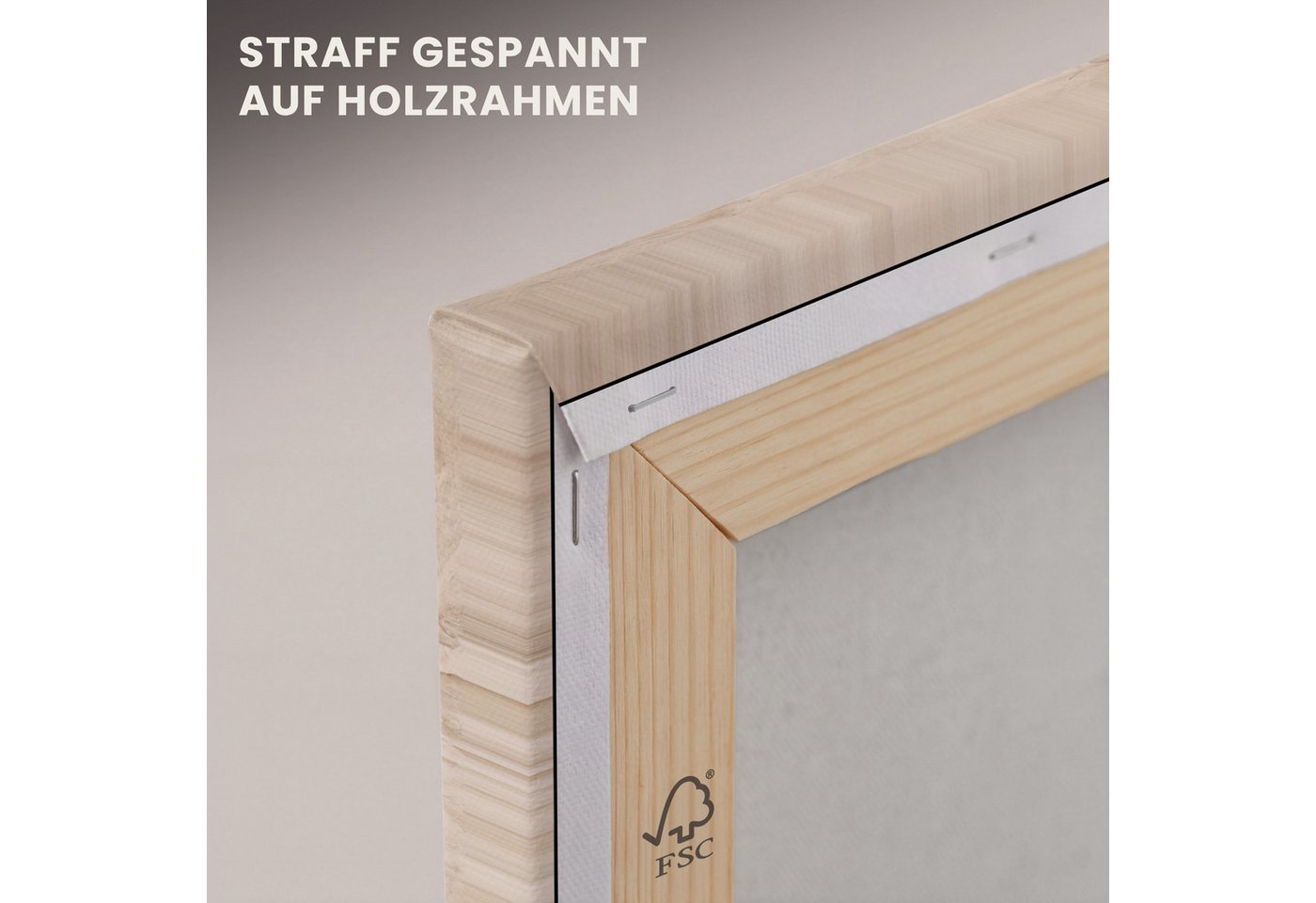 OneMillionCanvasses® Leinwandbild Textur – Muster – Abstrakt – Modern – Beige, Fotodruck (1 St), Leinwand Bilder Klein, Wand Dekoration Aesthetic 30x20 cm – Bild 5 von 5