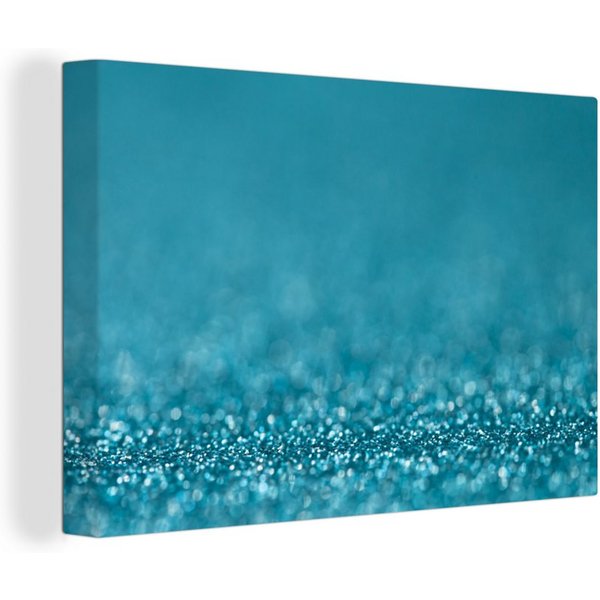 OneMillionCanvasses® Leinwandbild Türkisfarbener Glitter, Fotodruck (1 St), Leinwand Bilder Klein, Wand Dekoration Aesthetic 30x20 cm