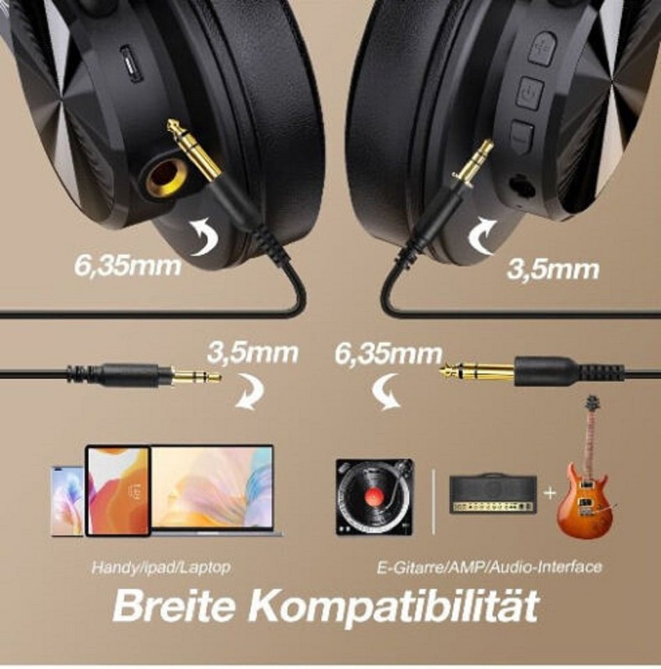 OneOdio A70 schwarz Bluetooth Headset Musik DJ High-Resolution Kopfhörer – Bild 4 von 5
