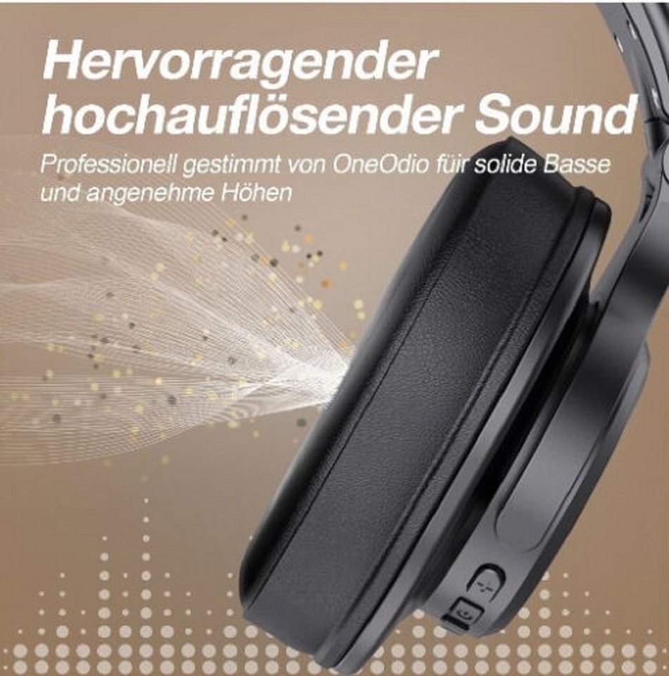 OneOdio A70 schwarz Bluetooth Headset Musik DJ High-Resolution Kopfhörer – Bild 5 von 5