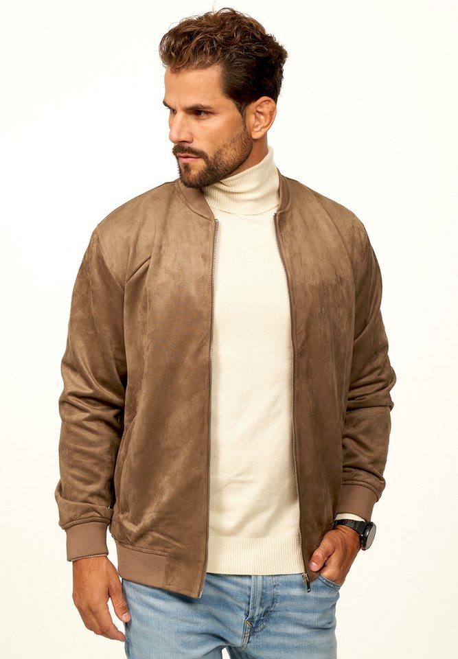 OneRedox Blouson als Weiche Übergangsjacke mit Baseball-Kragen Herren Blousonjacke im Bomberjacken Stil als Layering-Piece – Bild 4 von 5