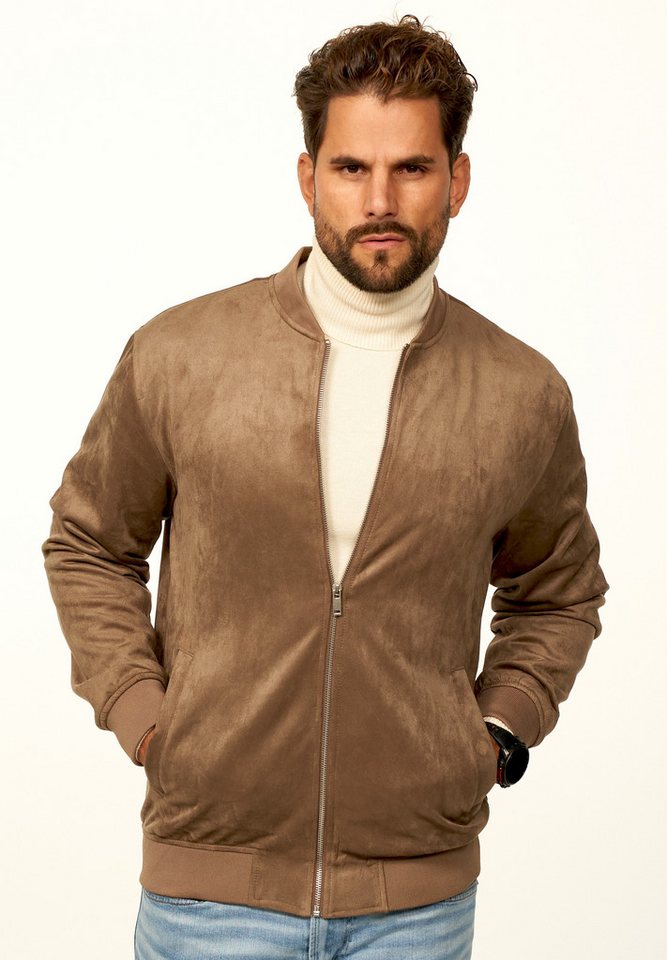 OneRedox Blouson als Weiche Übergangsjacke mit Baseball-Kragen Herren Blousonjacke im Bomberjacken Stil als Layering-Piece – Bild 5 von 5