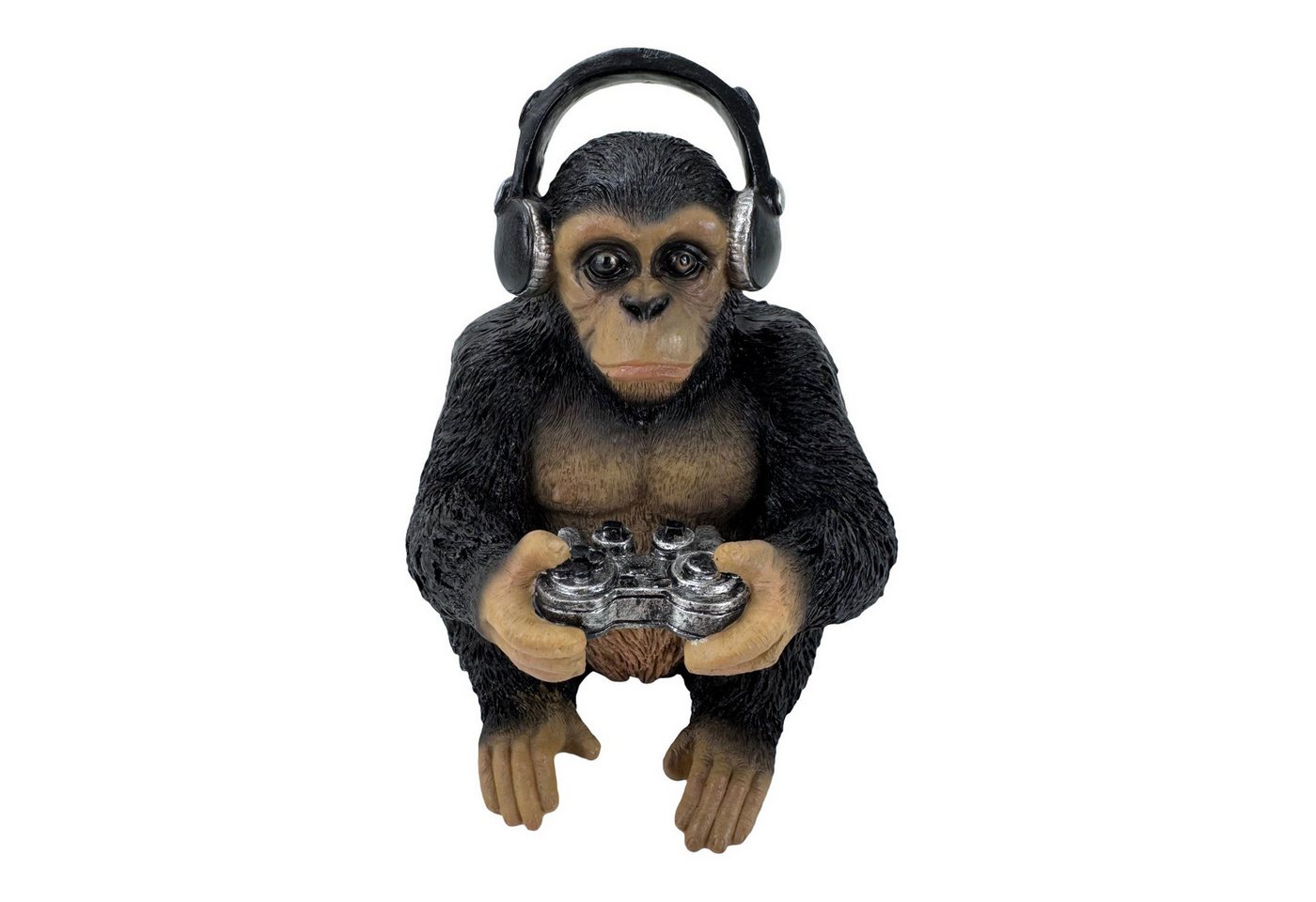 Online-Fuchs Dekofigur Zocker Affe, Kuh oder Löwe mit Controller & Kopfhörern - Geschenkidee (tolle Möglichkeit für Geldgeschenke zum Geburtstag, 18 cm groß), D – Bild 2 von 4