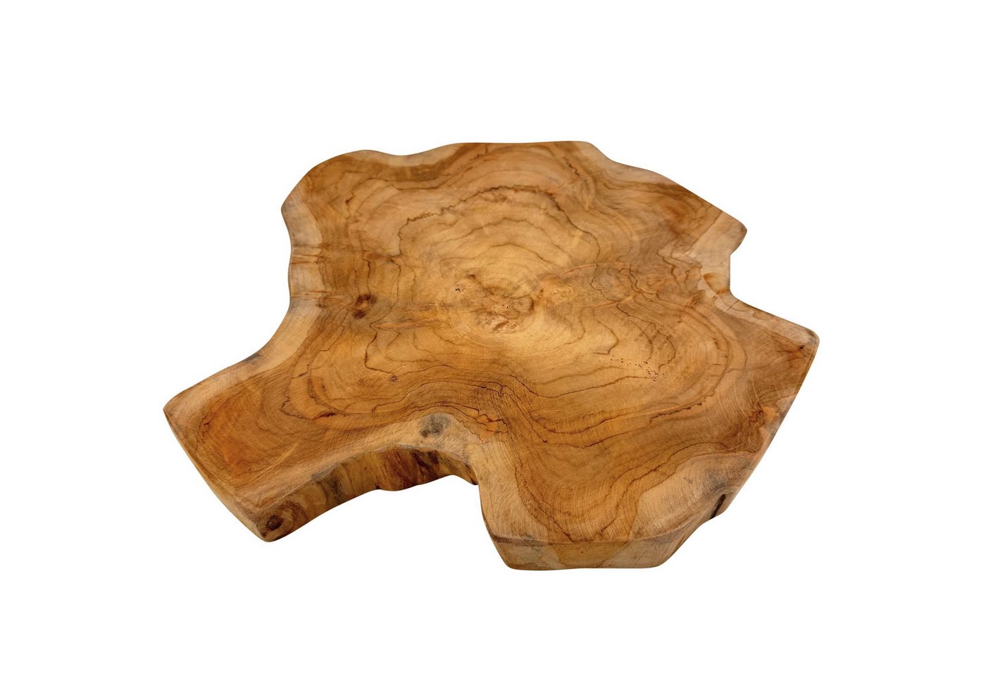 Online-Fuchs Dekotablett rustikale Deko Baumscheibe aus massiven Teakholz - 40 cm groß (Holzscheiben aus Naturholz, Tischdeko), ganzjährige Dekoration - Frühlin – Bild 5 von 5
